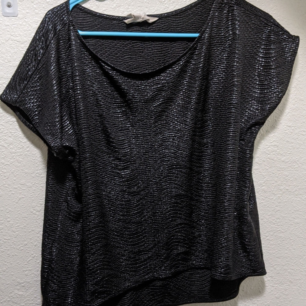 Black silky shirt